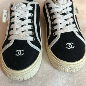 Chanel canvas sneakers
